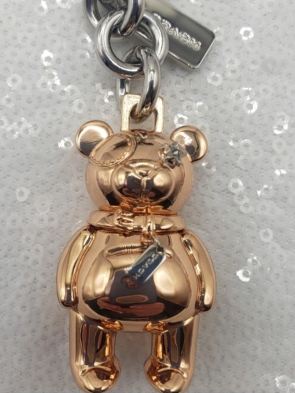 Coach Rose Gold 3D Bag Charm Keychain Limited Edition